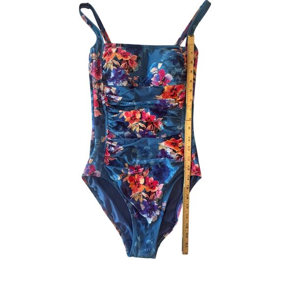 NEW w TAGS Johnny Was Women's SUMMER DAYS RUCHED ONE PIECE Floral Small - Picture 8 of 12